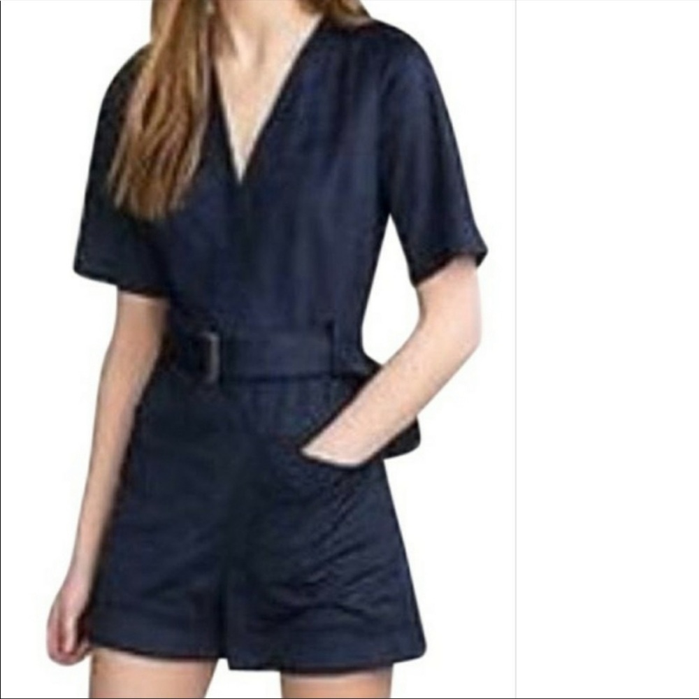 Zara suede romper